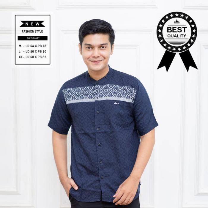 Terbaru Jino Kemeja Koko Lengan Pendek Baju Muslim Pria Dewasa Ukuran Standar Motif Simple Best