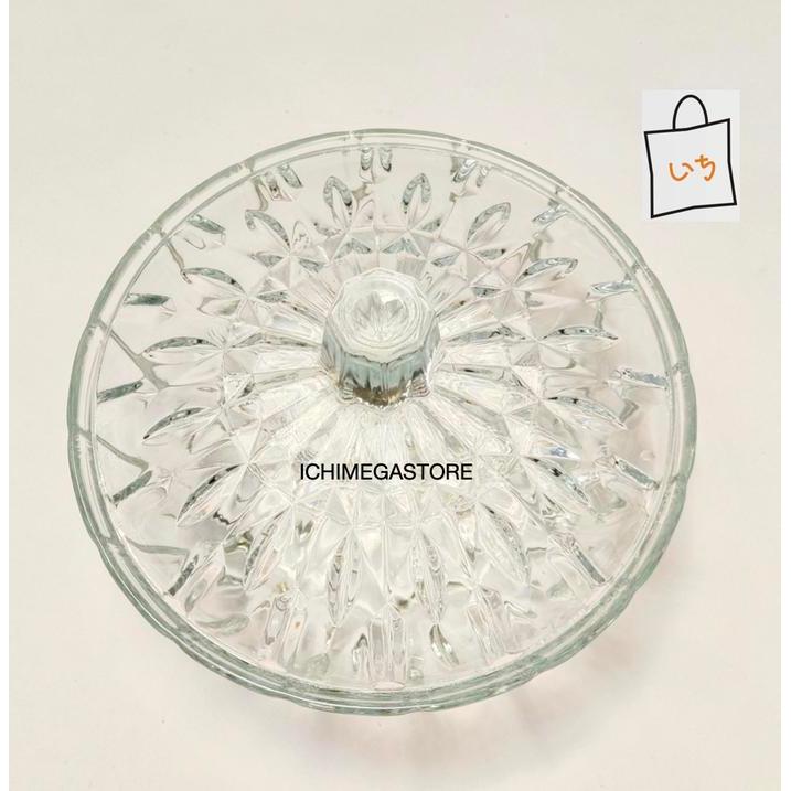 Mangkuk Tutup Kaca 13 cm Toples Permen Cake Canister Jar