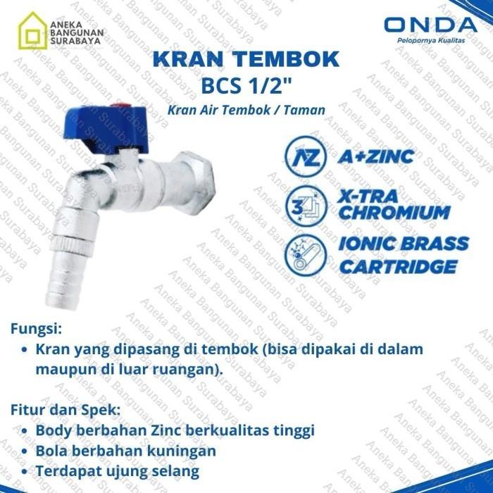 ID KRAN AIR ONDA BCS 1/2 KERAN TEMBOK TUAS GESER PLASTIK