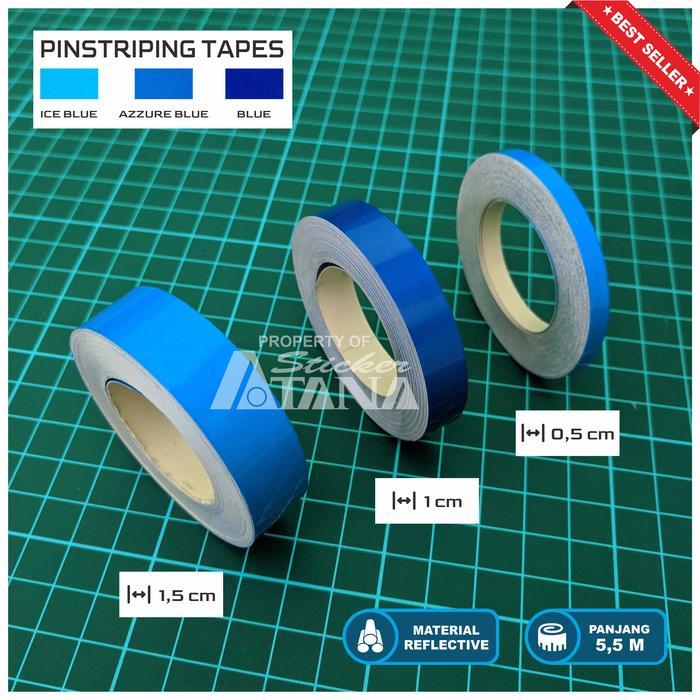 Lis Pelek Polos (Strip/List Velg) Biru Muda 1/2cm Scotlite Sticker