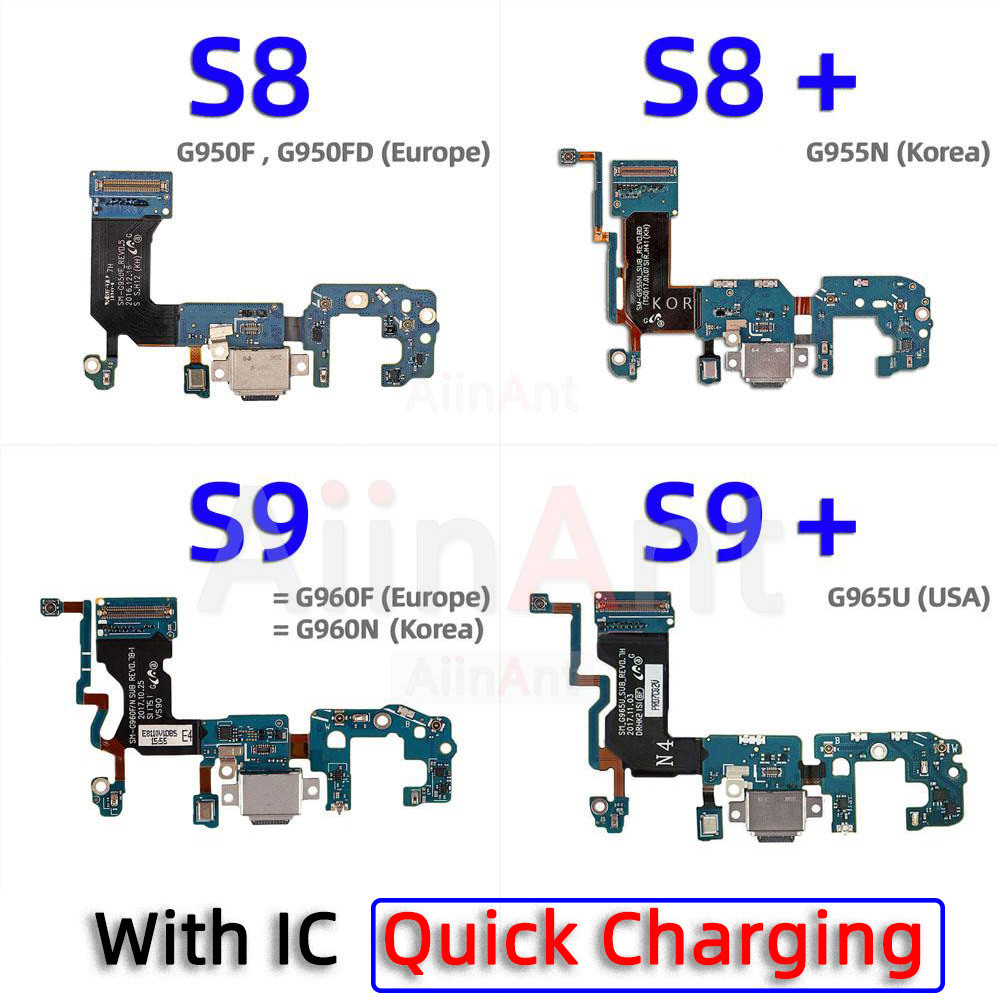 Aiinant USB Date Charging Dock Board Port Charger Flex Cable For Samsung Galaxy S8 S9 Plus + G950N G