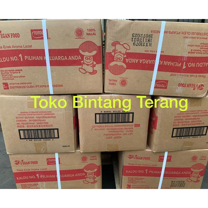Bumbu Kaldu Jamur Totole 40 Gr X 200 Pcs Per 1 Dus/Karton Mokucing Ctn Murah