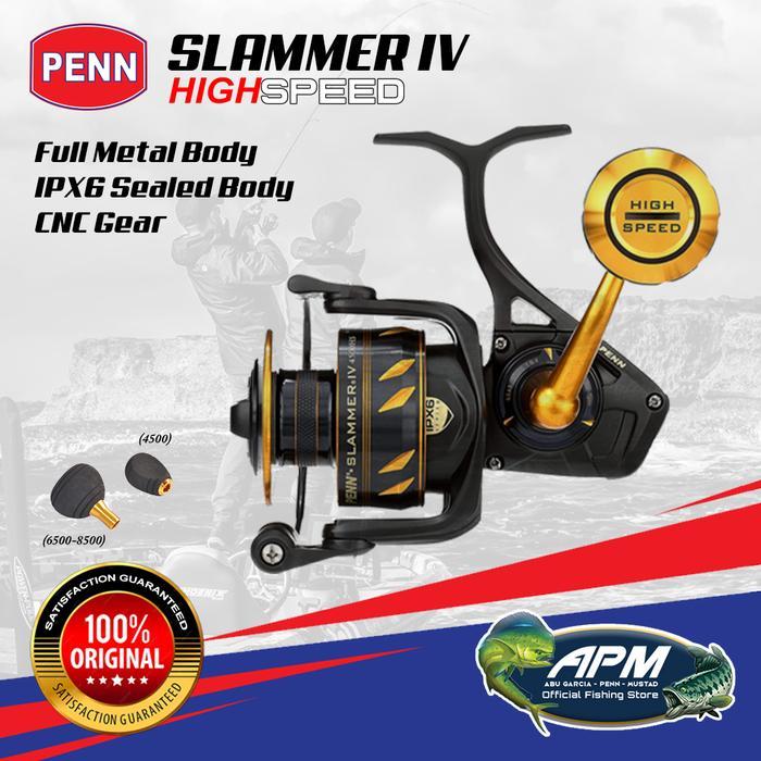 Ready PENN Reel Pancing Spinning SLAMMER IV HS High Speed 8+1BB 2500HS - 8500HS IPX6 Sealed Full