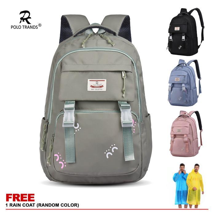 Kalibre Bag'S - Polo Trands Tas Sekolah & Travelling Anak Gratis Jas Hujan / Raincoat Pt 36216 Cewek