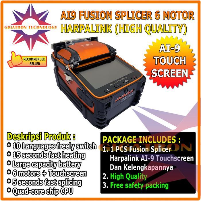 Fusion Splicer Ai9 Fiber Optic Fusion Splicer Ai-9 Original 6 Motor Harpalink / Ai9 Fusion Splicer