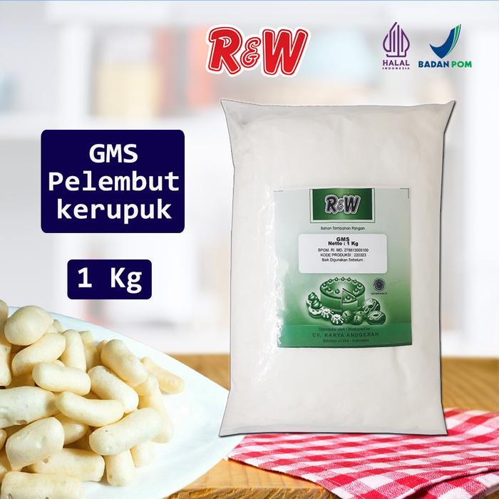 R&W Rajawali GMS 1 Kg Pengempuk Kerupuk Kemplang Dan Snack Emulsifier Halal BPOM