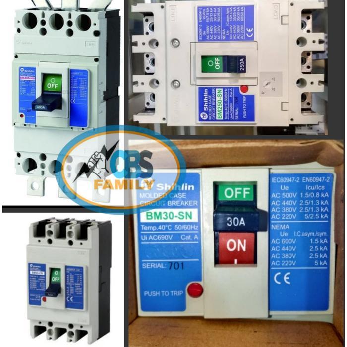 Shihlin Mccb 3Pole 125Ampere 150Ampere 175Ampere 200Ampere 225Ampere 250Ampere Bm250-Cn Molded Case