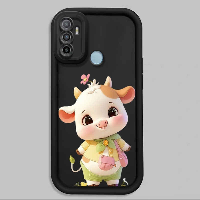 Casing Hp untuk OPPO A53 A53s A32 A33 2020 A11s Case Karakter Sapi Zodiac Kasing silikon Cesing Soft