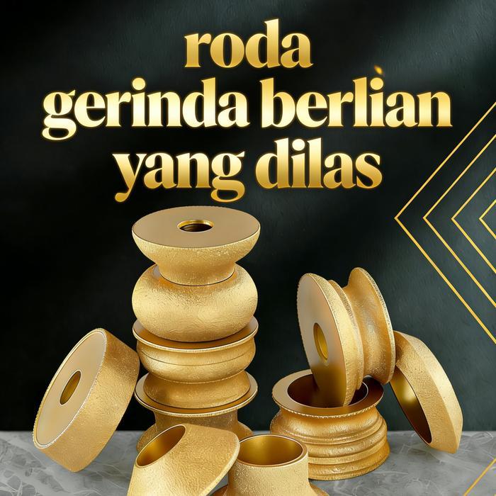 15-20Mm Roda Gerinda Batu Roda Gerinda Perancis Batu Gerinda Kolom Romawi Pemotongan Tepi Kasar Ubin