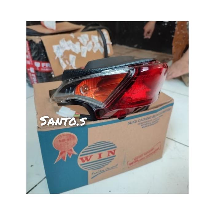 Lampu Belakang Lampu Stop Beat Karbu Custom Smoke Orange
