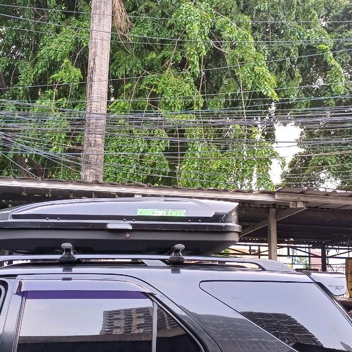 Roof rack bagasi atas mobil model box model jepit roof rail Car - Rush lama 600 liter