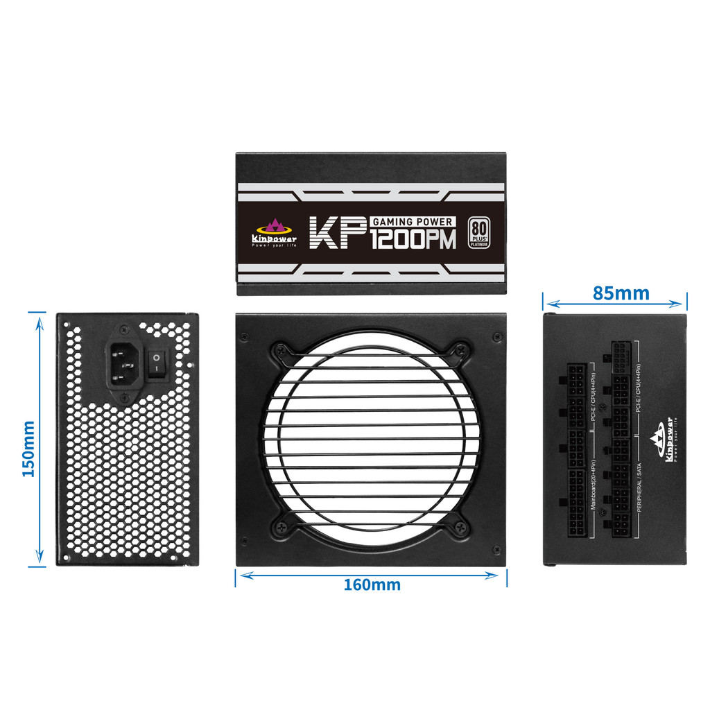 . Oem/Odm 1200W Atx Pc Power Supply 80 Plus Platinum Pc Psu Pcie 5.0 Power Supply For Pc -