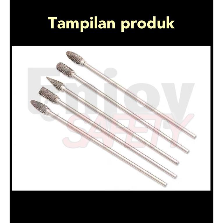 tahug99 Mata bor / Mata tuner /Mata cuner / Rotary burr dua arah 6X10x100mm