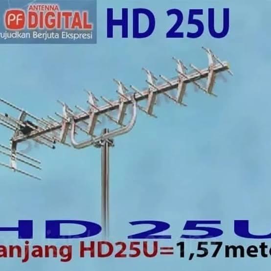 DISKON ANTENA TV PF DIGITAL HD U25 SUPER HIGH GAIN DAYA TANGKAP TINGGI FULL ALUMUNIUM SEMUA JENIS TV