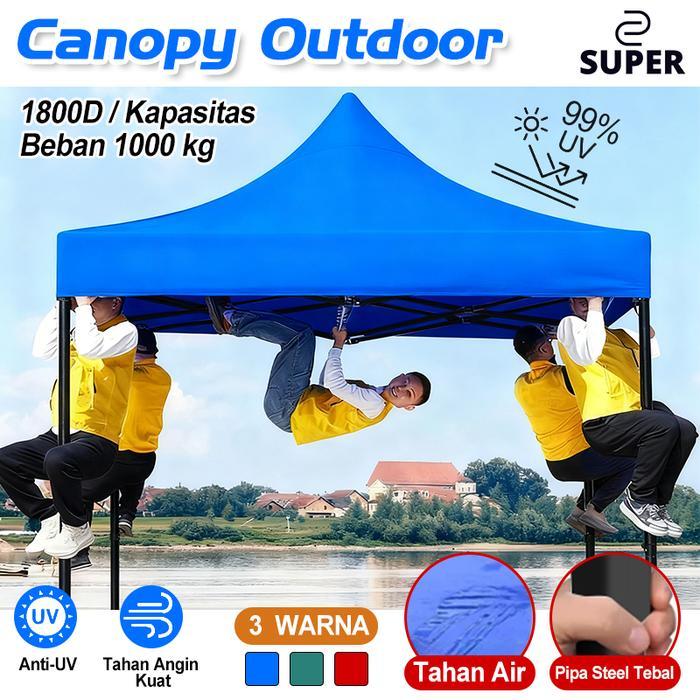 Tenda Lipat 3x3/Tenda Jualan Set Lengkap Tenda Lipat Dinding Tenda Bazar 1300D Outdoor Tenda