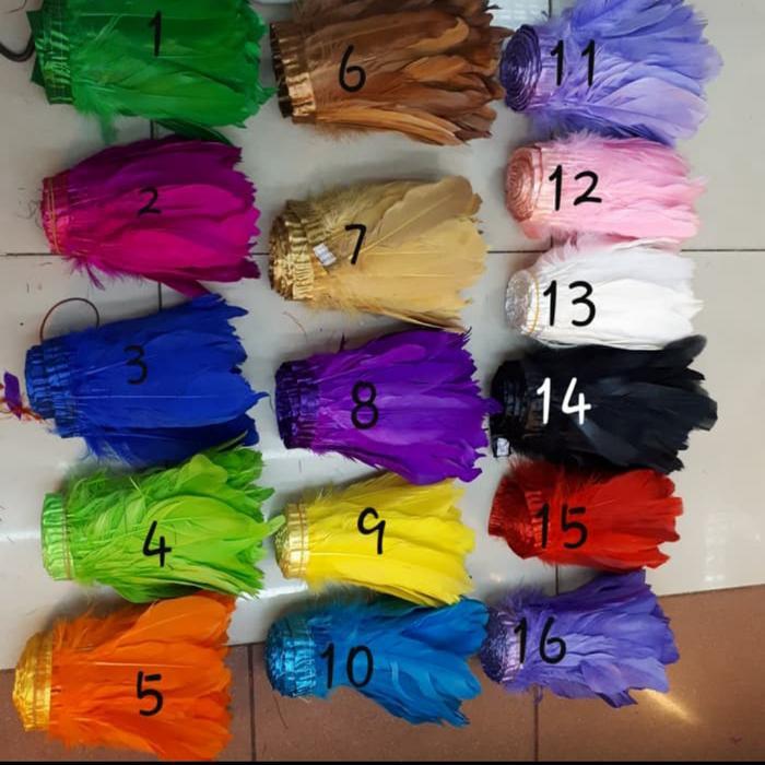 Bulu Ayam Batang Jahit Meteran