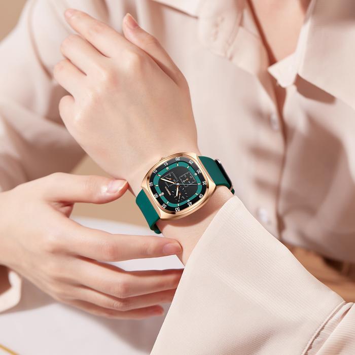 WatchNews- Rebirth Jam Tangan Wanita Original Square Panggilan Unik Anti Air