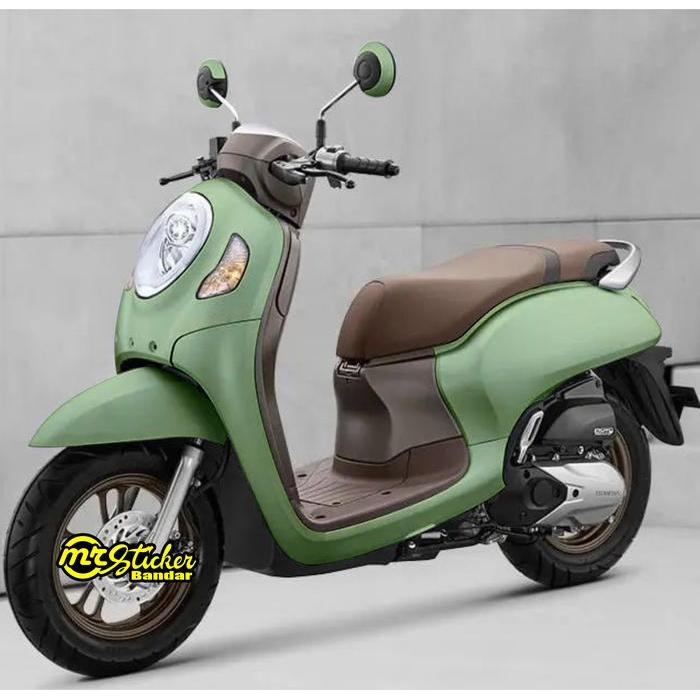 Decal Sticker Print Scoopy Full Body Warna Hijau Sage