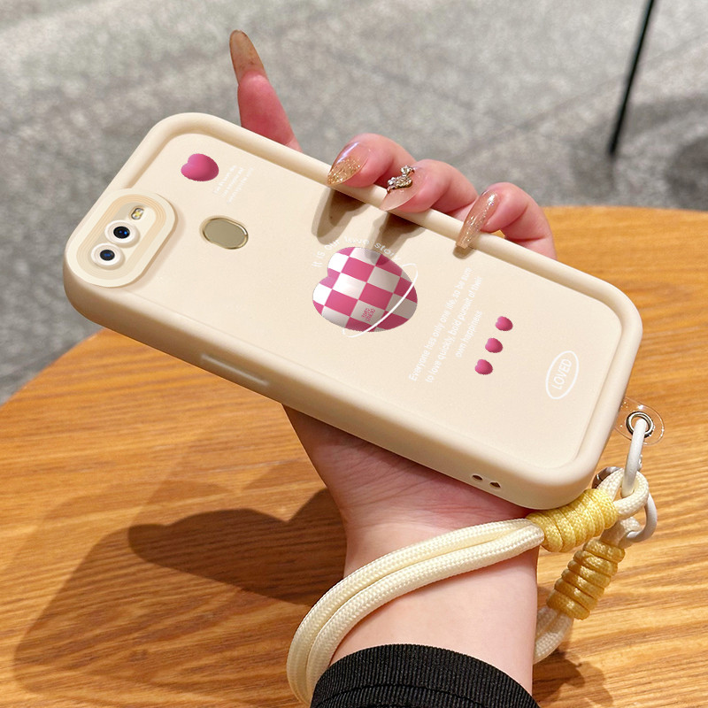 Casing Hp untuk OPPO A7 A5s A12 A12s A11K Case Casing HP Softcase Ponsel Soft Shell dengan Tali Sili