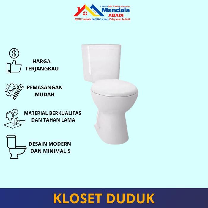 KLOSET DUDUK / TOILET DUDUK DOUBLE FLASH PREMIUM VOLK