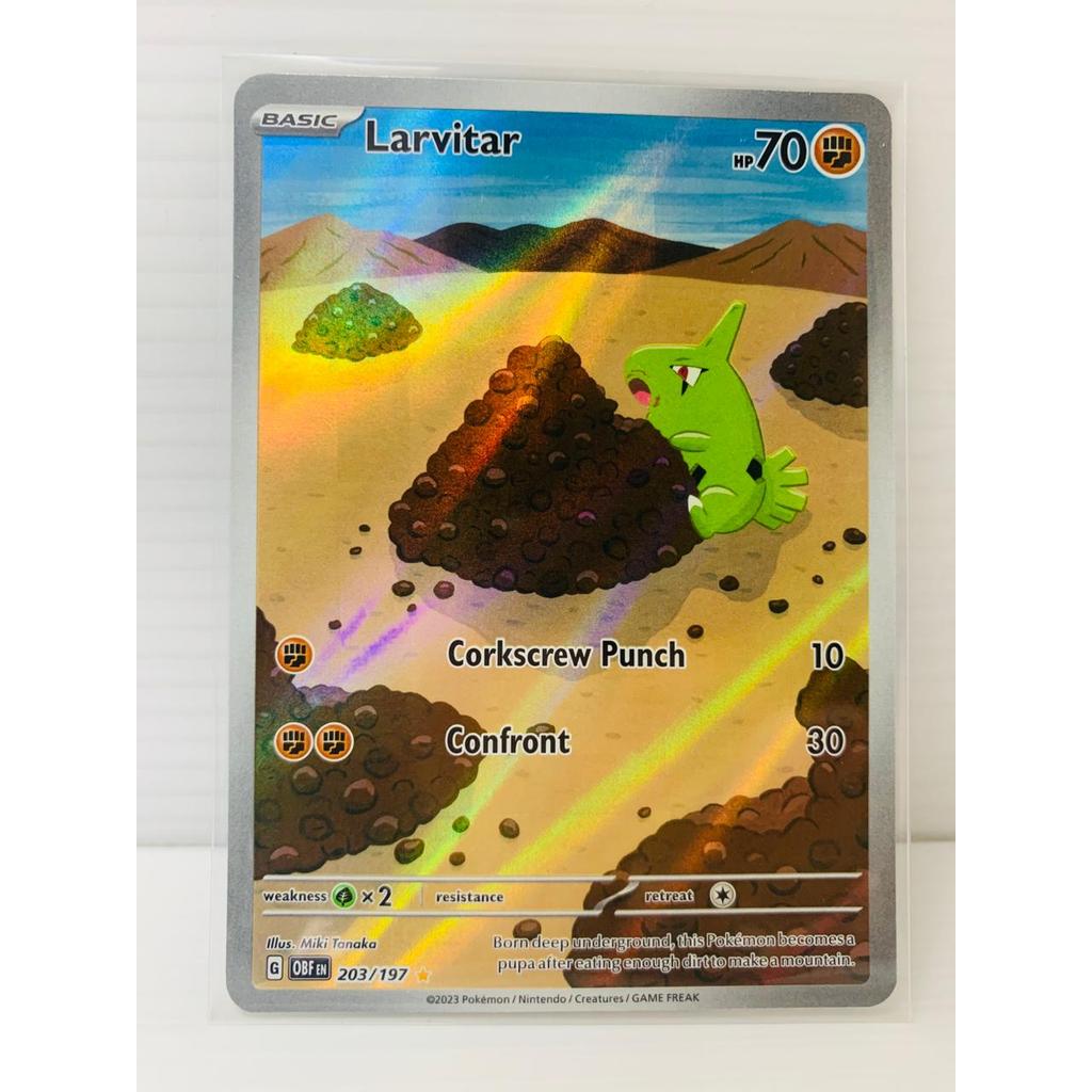 AR Larvitar Obsidian Flames Pokemon English Inggris