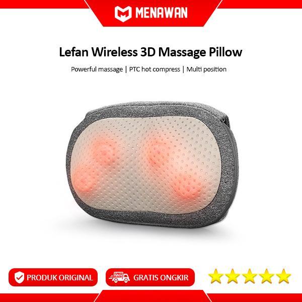 Lefan LF Leravan Wireless 3D Massage Pillow Bantal Pijat Elektrik