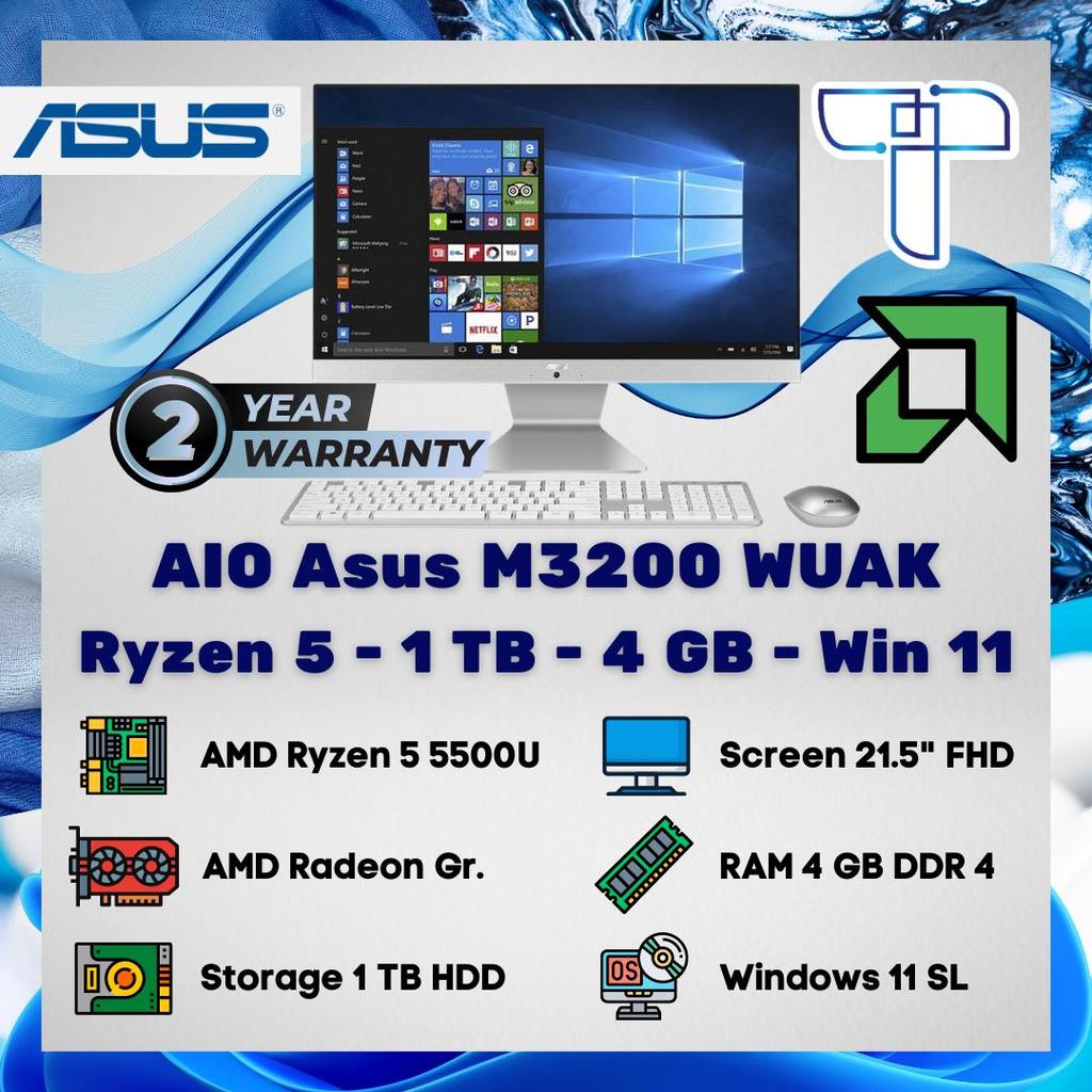 Asus M3200WUAK BA541W AIO All in One - Ryzen 5 -  1 TB - 4 GB - Win 11