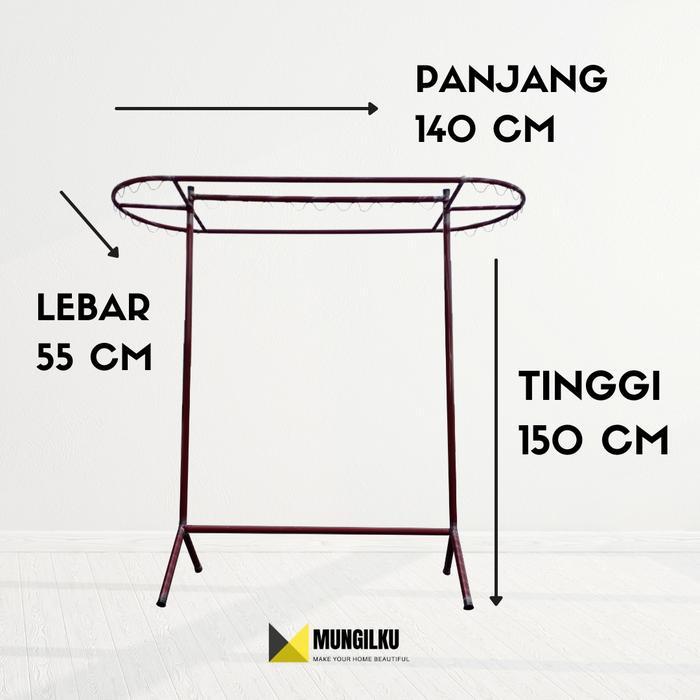 Jemuran Pakaian Jemuran Baju Besi Minimalis Portable Gantungan Baju Murah Anti Karat Kuat Kokoh