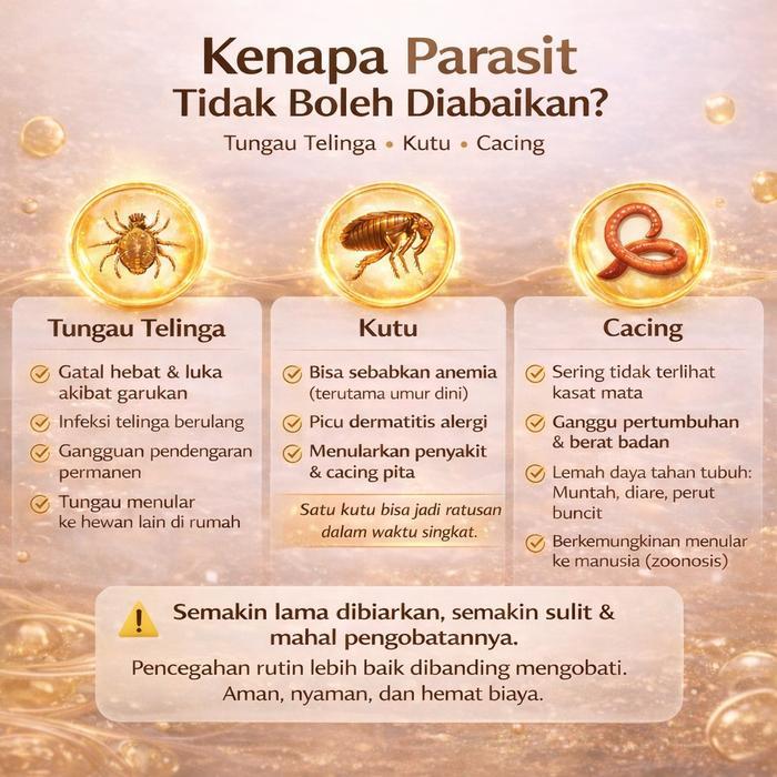 LILOPET - Obat Tetes Kucing dan Anjing - Anti Kutu Tungau Scabies Cacing Jamur Parasit