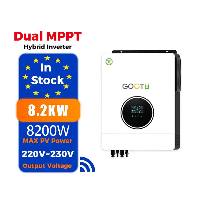 " Gootu 6.2Kw 10.2Kw Hybrid Solar Inverter 500Vdc 160A Mppt Solar Charger Dual Output Pure Sine "