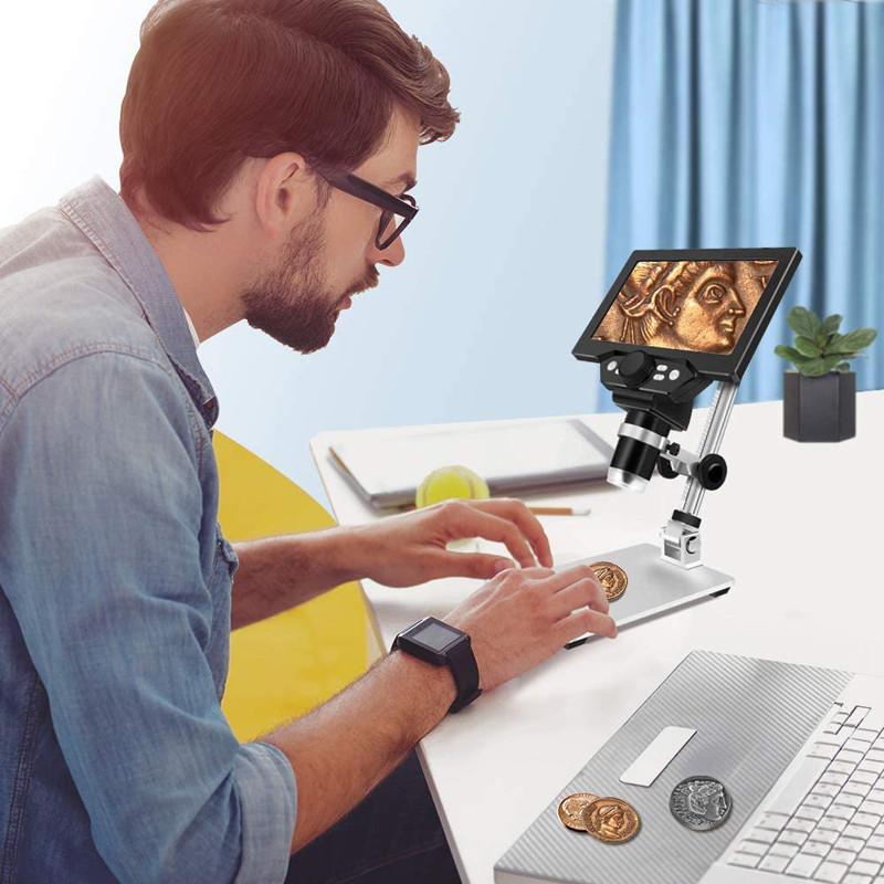 . 1200X/1000X Microscope Digital Portable Video Microscope 12Mp With -