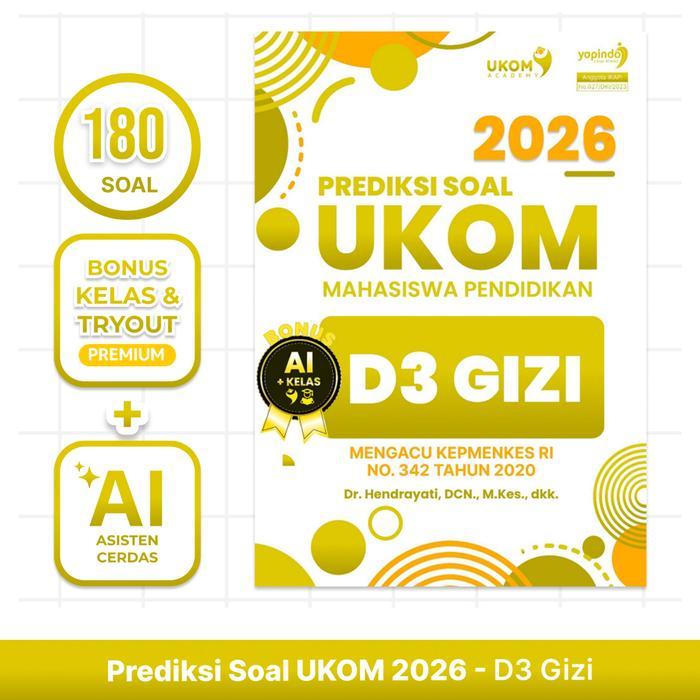 Ready Buku UKOM Academy Soal UKOM D3 Gizi 2026