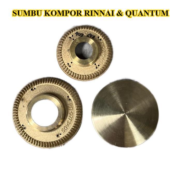 Ready Burner Kuningan Original Rinnai & Quantum - Sumbu Kompor Gas Kepala Tungku Api Biru Sparepart