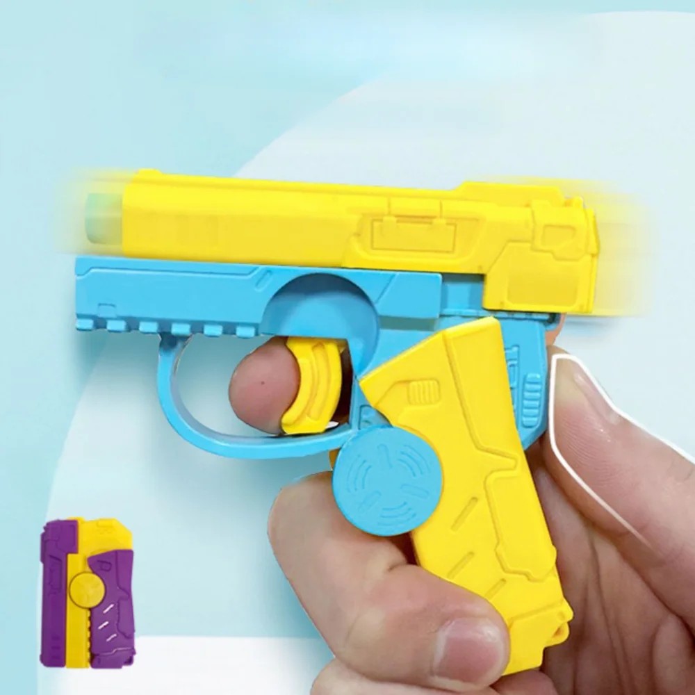 New Arrival Fidget Spinner Gun Transforming Automatic Rebound Mini Gun Toy Office Fidget Toys