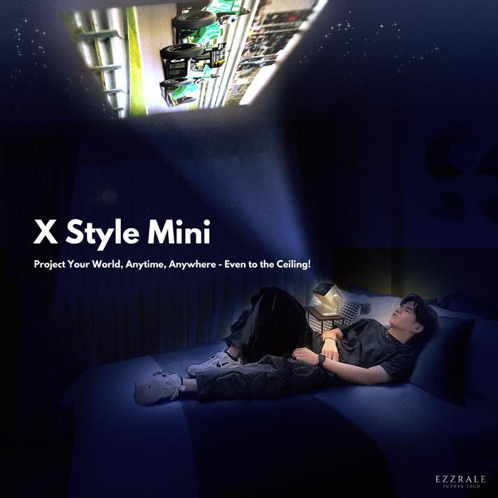 Ezzrale Smart Proyektor Lcd X Style Mini 720P 3500 Lumens Smart Android Projector 9.0 Free Bag Pasti