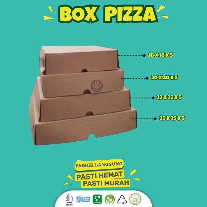 (30 pcs) Dus Pizza 22x22 / Box Pizza 22x22 / Kardus Pizza / Kotak Pizza Polos Laminasi/ B19K4