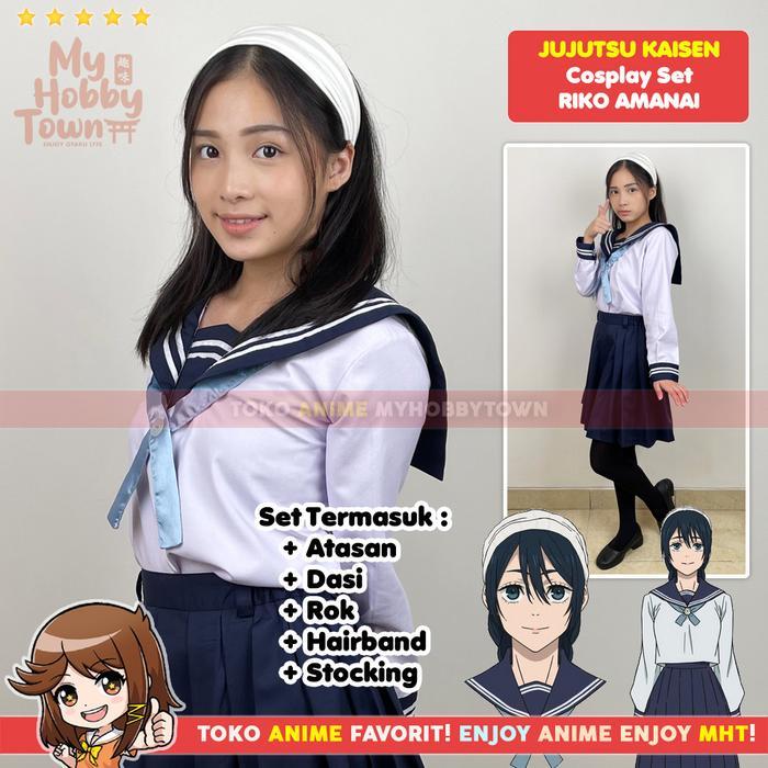 Terlaris Seifuku Riko Amanai Kostum Cosplay Anime Jujutsu Kaisen Best Quality