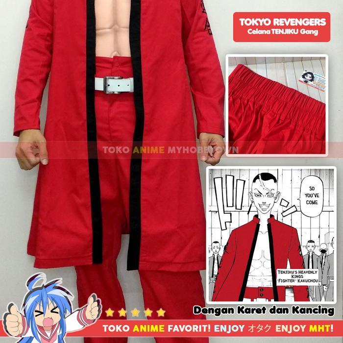 Terlaris Celana Tenjiku Izana Kurokawa Tokyo Revengers Yokohama Gang Anime Cosplay Merah Best