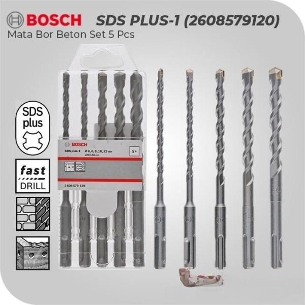 Set Mata Bor Beton Bosch Sds Plus-1 5Pcs (6/8/10/12Mm)
