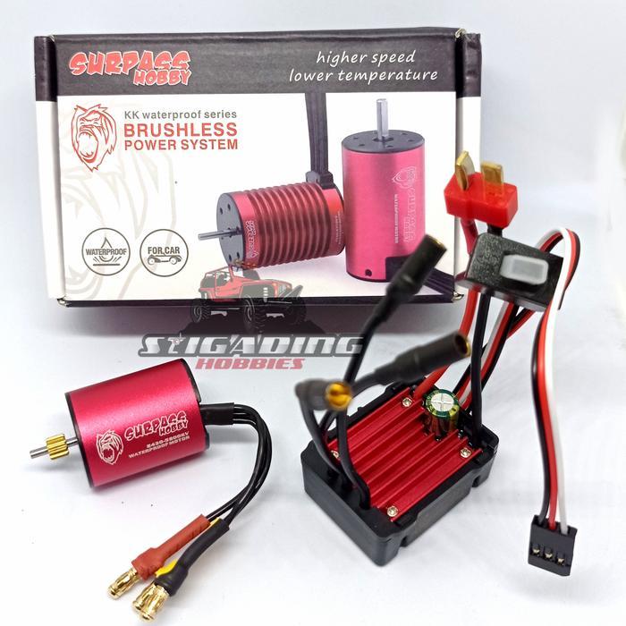 SURPASS COMBO ESC 25A WATERPROOF + 2430 MOTOR BRUSHLESS 5800kv MN WPL