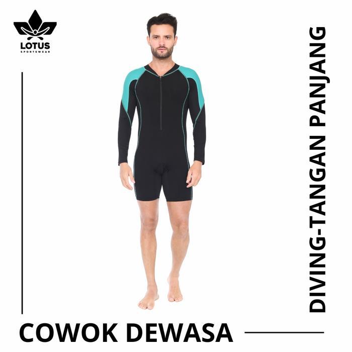 Speedo Cowfish - Baju Renang Pria Dewasa Diving Terusan Tangan Panjang