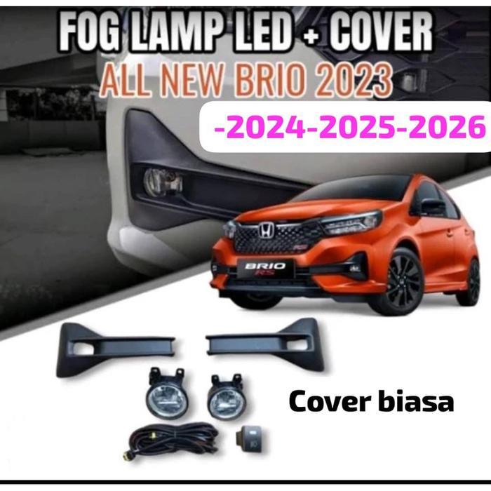 COVER FOG LAMP+DRL WELLCOME LIGHT RUNNING SEIN LED+ FOGLAMP FOG LAMP LAMPU KABUT LED ALL NEW BRIO