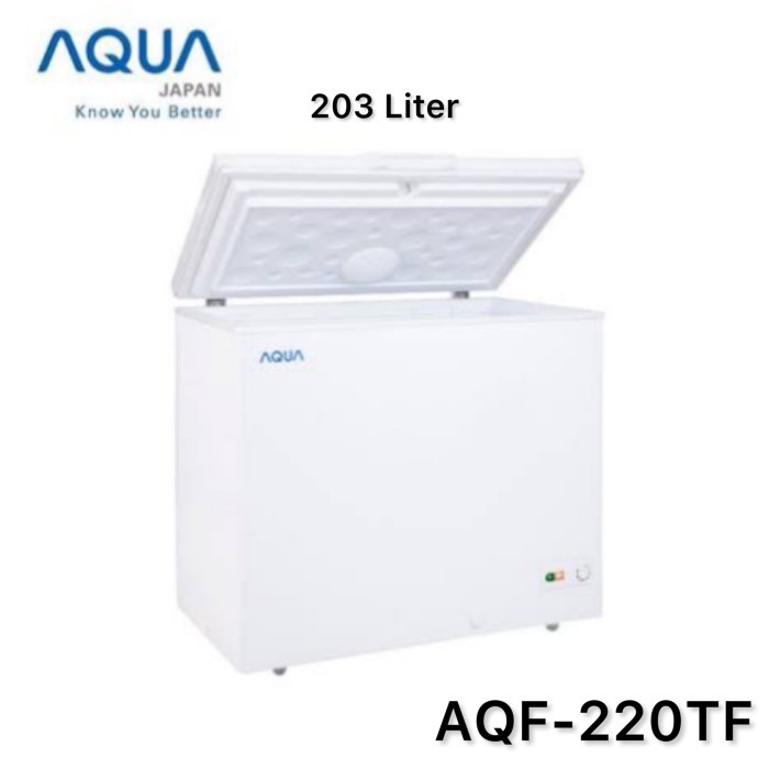FREEZER BOX AQUA AQF 220TF 200 Liter TURBO FAN TERBARU PROMO MURAH
