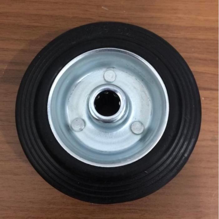 Terlaris - Roda only 4"inci Roda gepeng karet hitam steling troli Roda saja 4"