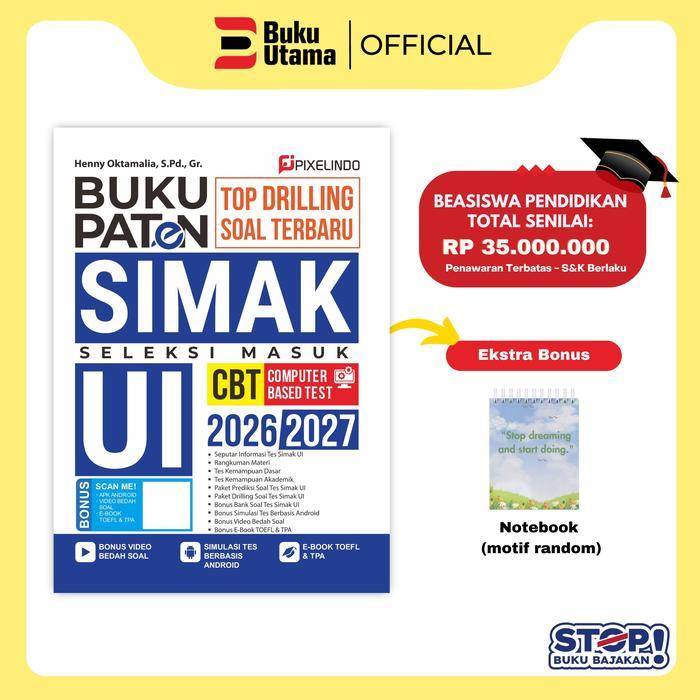BUKU PATEN UJIAN MANDIRI (SIMAK UI, UNDIP, ITB) 2026/2027 - Buku Tes Seleksi Masuk Mandiri UI,