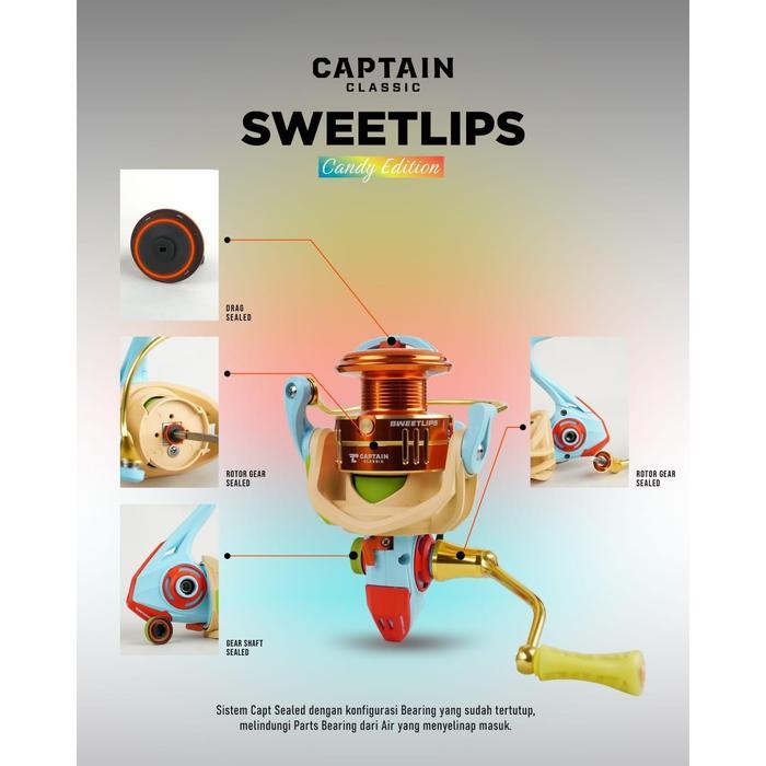 REEL PANCING CAPTAIN SWEETLIPS 1000 - 4000 SW (5+1 BEARING) CANDY EDITION