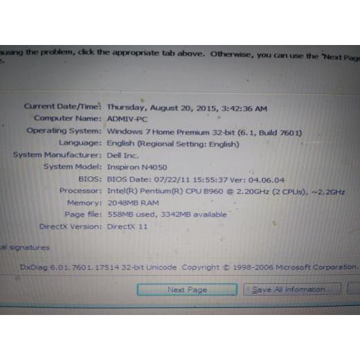 Jual Motherboard Dell Inspiron N4050