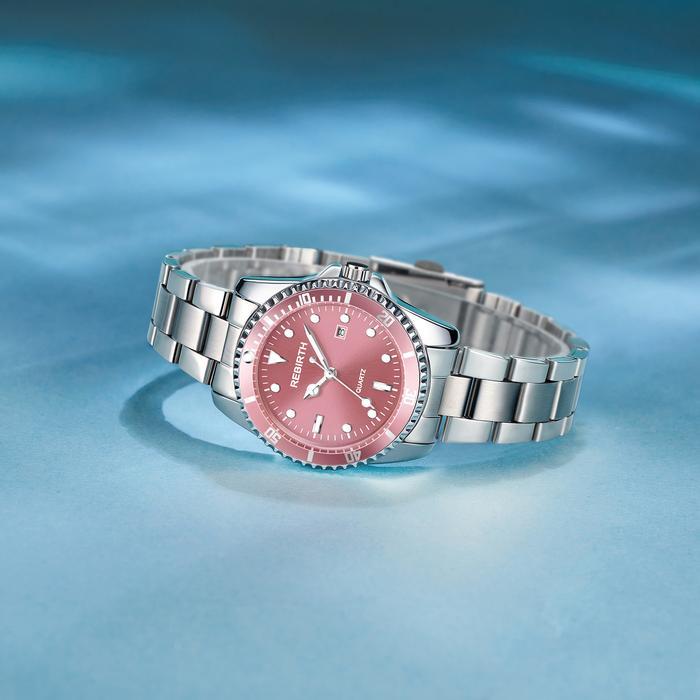 WatchNews- Rebirth Jam Tangan Wanita Baja Tahan Karat Kasual Vintage Retro