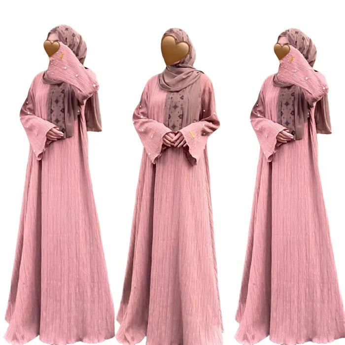 Gamis Abaya Shafeea Payet Mutiara Bunga Premium