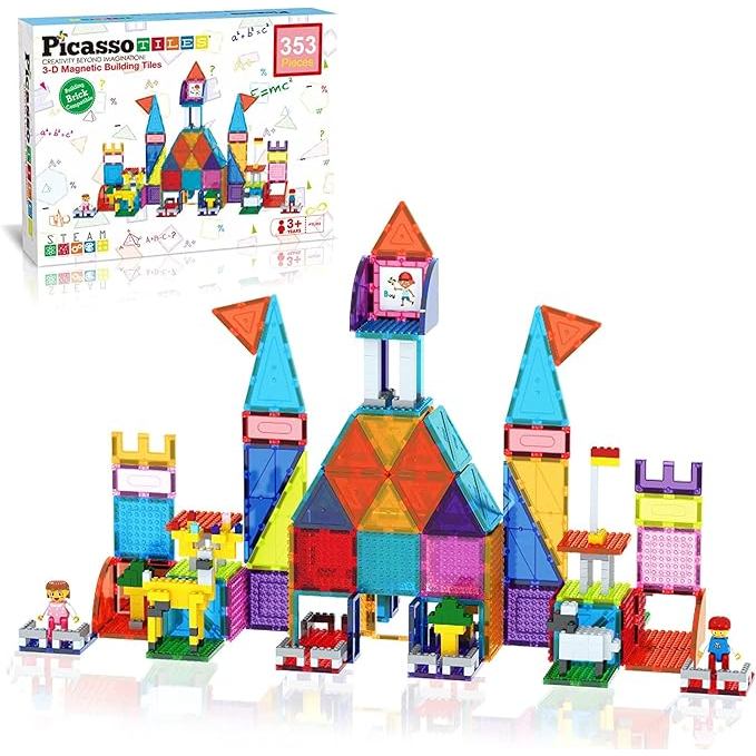 PicassoTiles Magnetic Tiles Equilateral Small Triangle